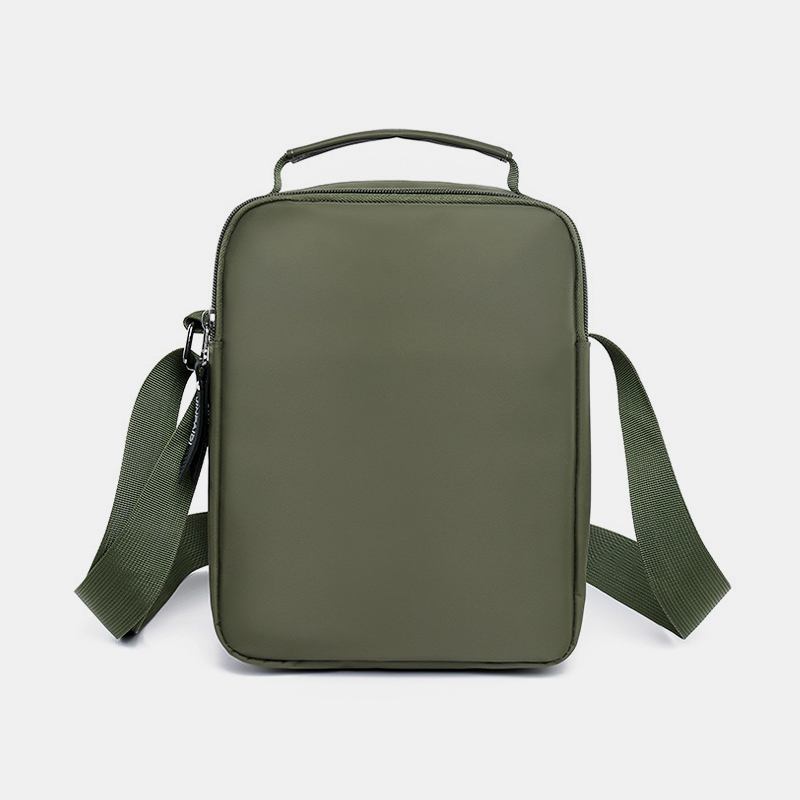 Herr Oxford Cloth Multi-pocket Stor Kapacitet Flerlager Vattentät Crossbody Bag Axelväska