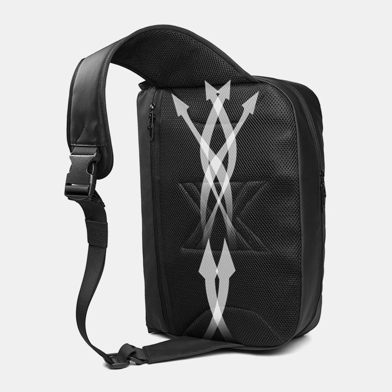 Herr Pvc Vattentät Crossbody-väska Med Stor Kapacitet Multifunktion 15.6 Tums Bärbara Portföljer Messenger-axelväska