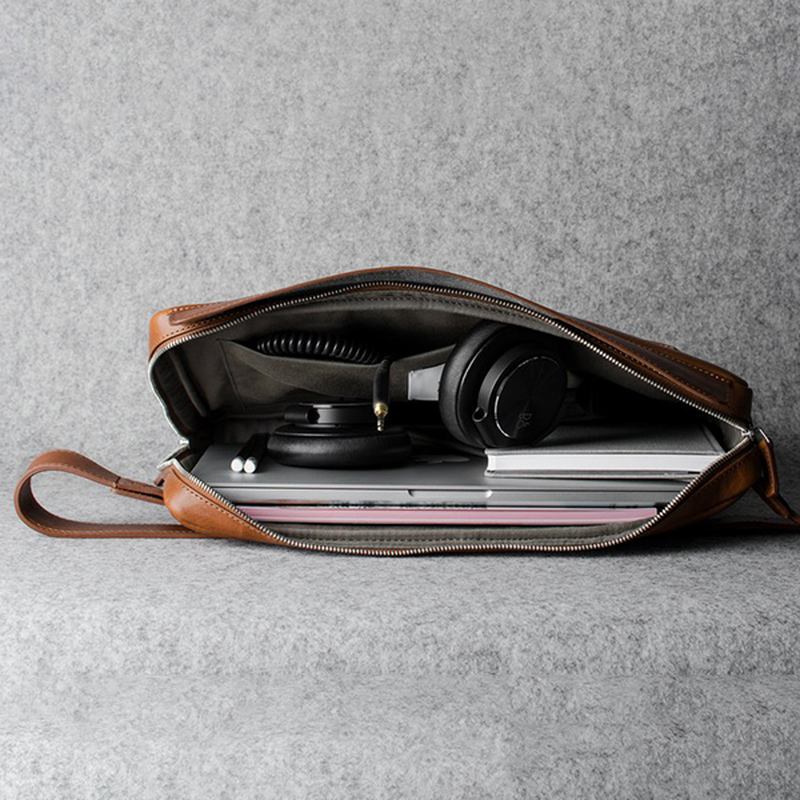 Herr Solid Casual Multifunktion Laptop Crossbody-väska