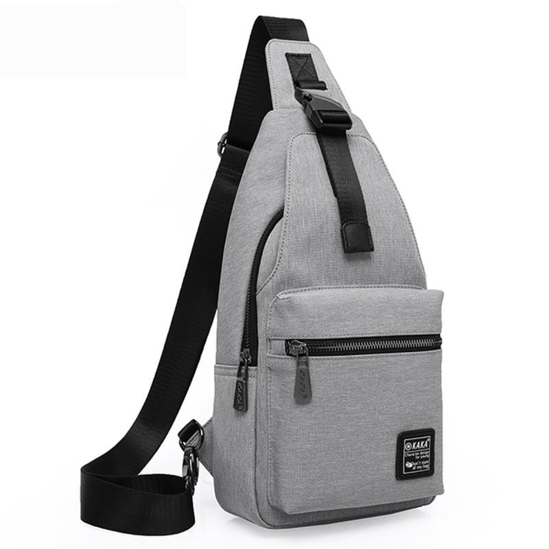 Herrmode Chest Pack Stor Kapacitet Swagger Bag Crossbody Resväska