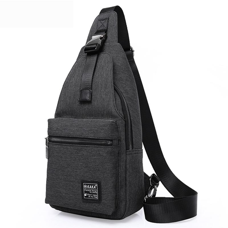 Herrmode Chest Pack Stor Kapacitet Swagger Bag Crossbody Resväska