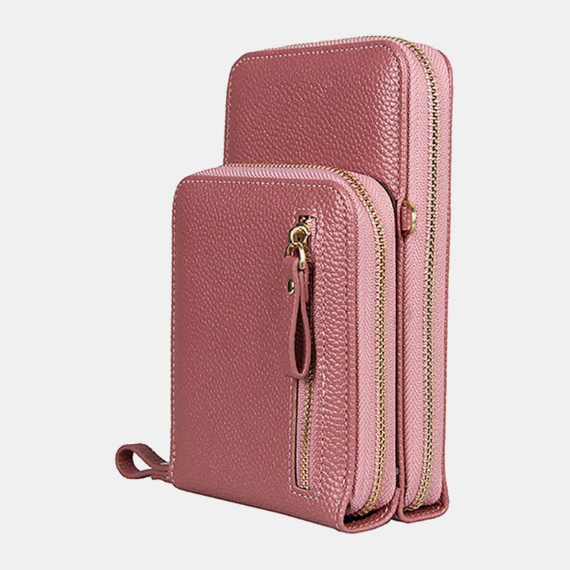 Kvinnor 8 Kortplatser Solid Casual Telefonväska Crossbody-väska Axelväska