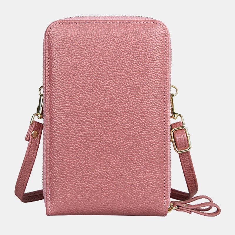 Kvinnor 8 Kortplatser Solid Casual Telefonväska Crossbody-väska Axelväska