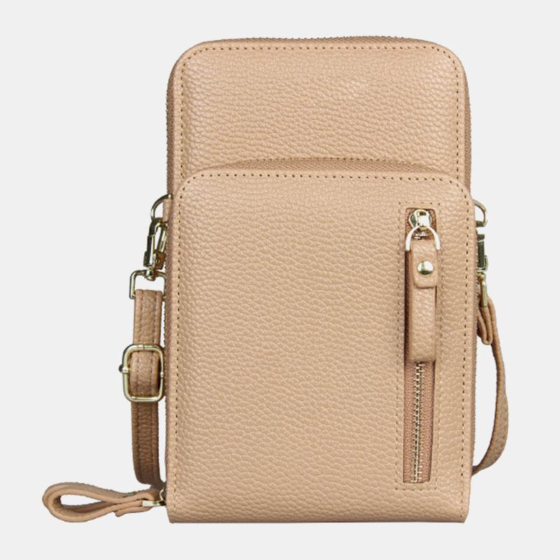 Kvinnor 8 Kortplatser Solid Casual Telefonväska Crossbody-väska Axelväska