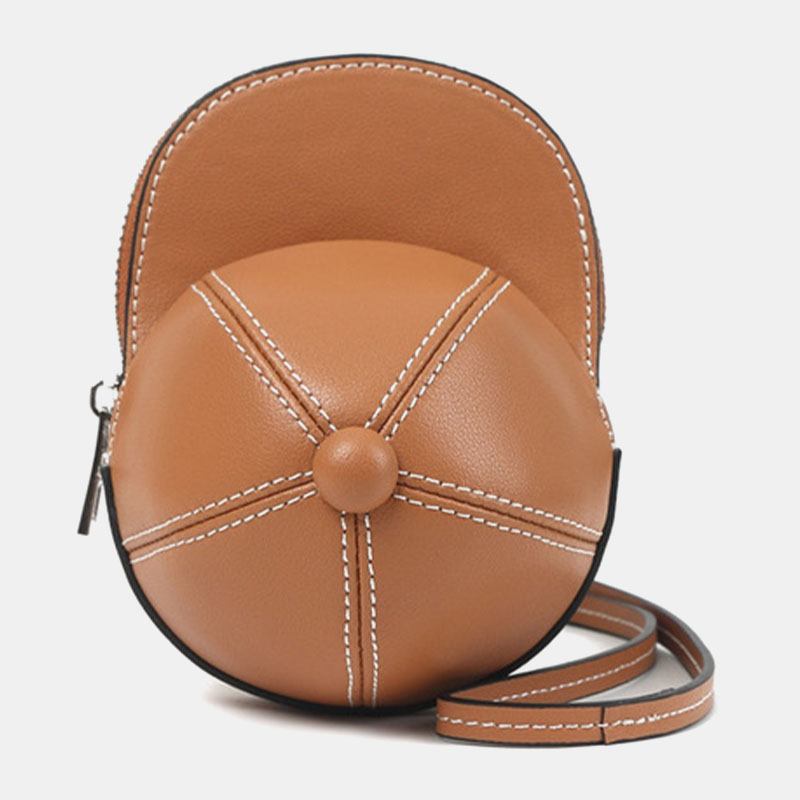 Kvinnor Baseballhatt I Konstläder Form Causl Creative Axelväska Crossbody-väska