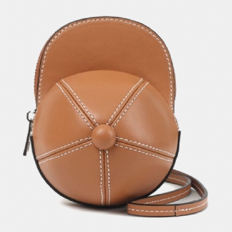 Kvinnor Baseballhatt I Konstläder Form Causl Creative Axelväska Crossbody-väska