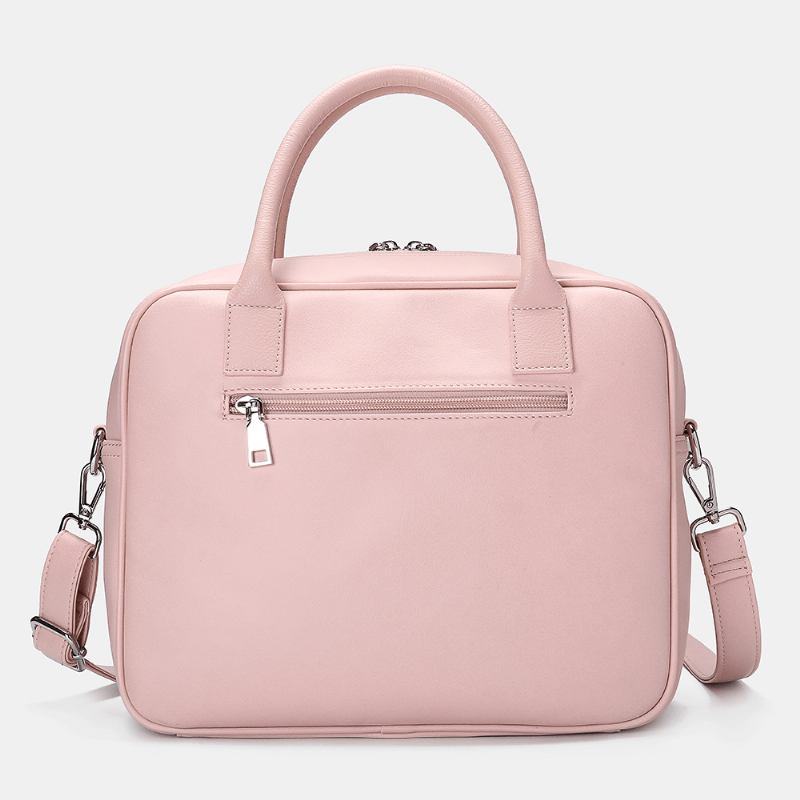 Kvinnor Designer Resebärbar Datorväska Solid Crossbody-väska