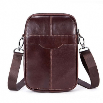 Kvinnor I Äkta Läder Casual Business Vintage Crossbody-väska