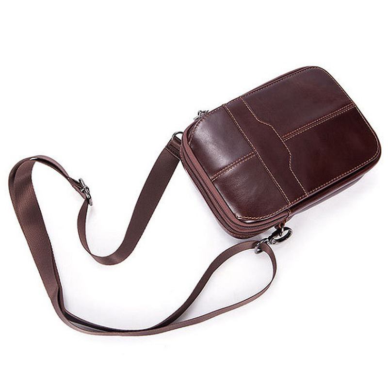 Kvinnor I Äkta Läder Casual Business Vintage Crossbody-väska