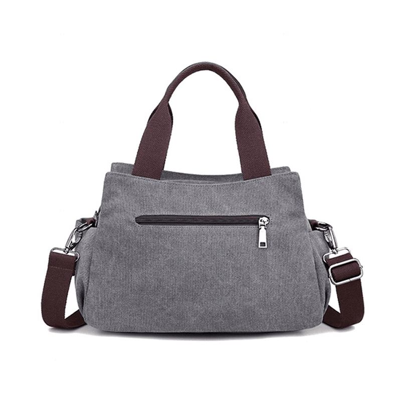 Kvinnor Lotus Canvas Handväska Kinesisk Crossbody-väska