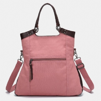 Kvinnor Män Multifunktion Canvas Crossbody Bag Ryggsäck