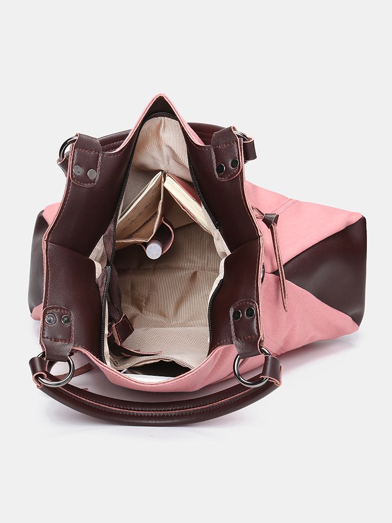 Kvinnor Män Multifunktion Canvas Crossbody Bag Ryggsäck