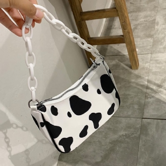 Kvinnor Mjölkmönster Kedja Crossbody Bag