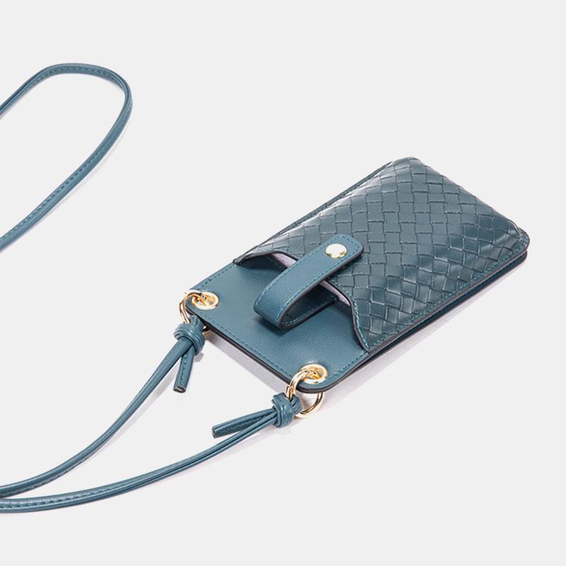 Kvinnor Pu Läder Stöldskydds Multi-card Slot Korthållare 6.5 Tums Telefonväska Crossbody Bag Axelväska