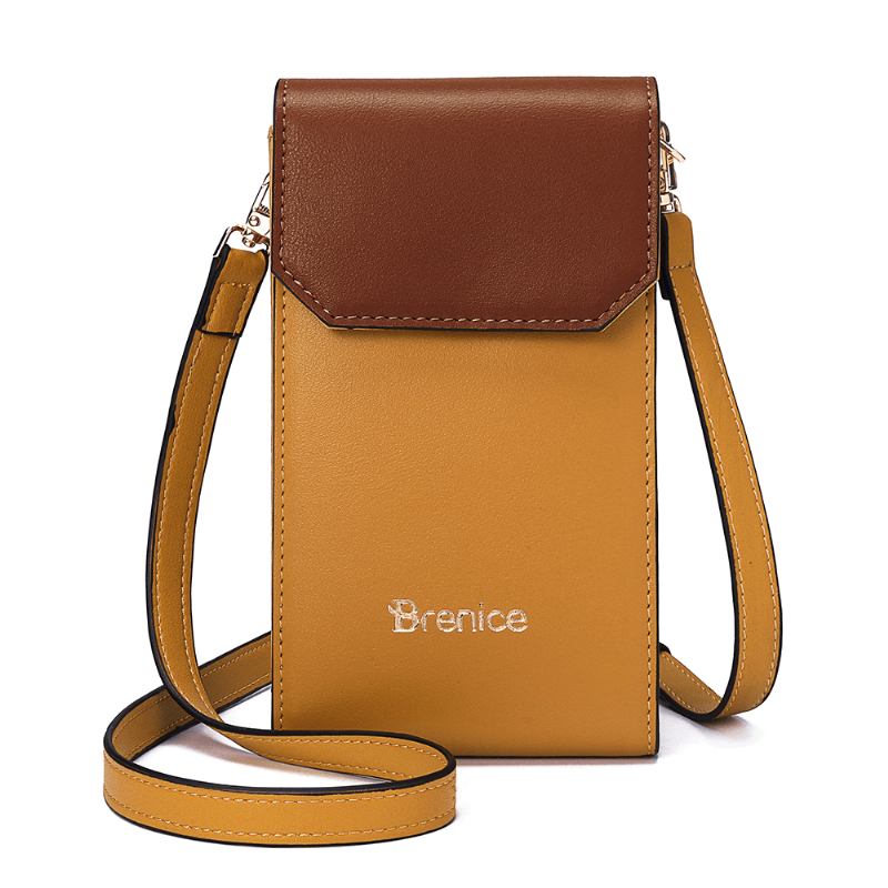 Kvinnor Solid Flap Card Bag Telefonväska Crossbody Bag