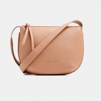 Kvinnor Solid Pu Crossbody Bag Armpit Bag