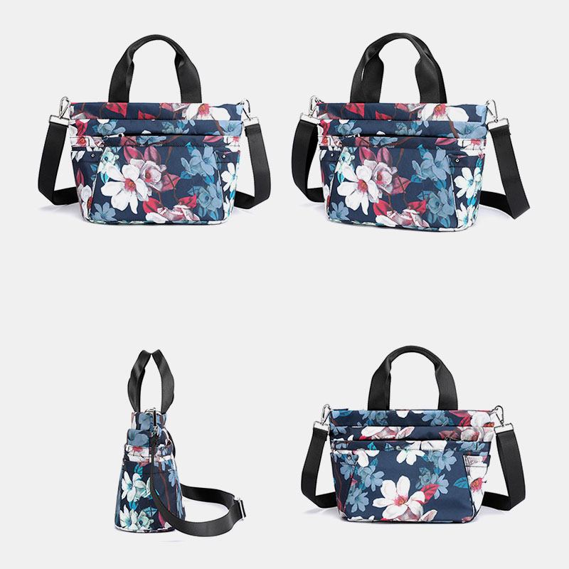 Kvinnor Vattentät Multi-pocket Med Tryck Casual Handväska Crossbody Bag