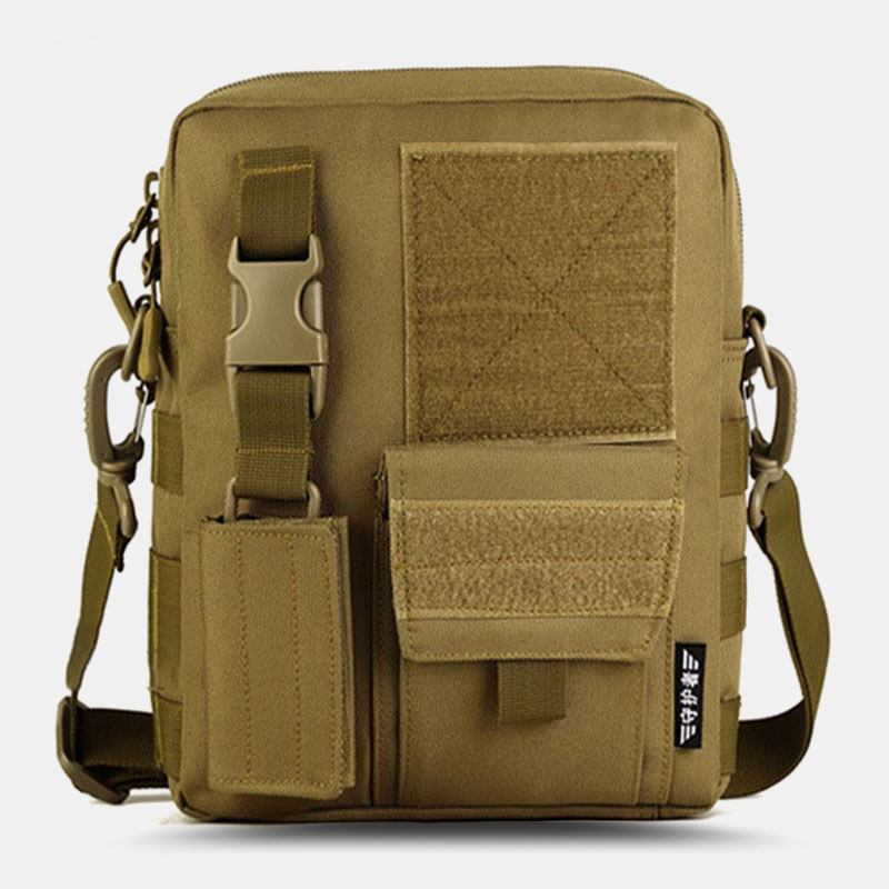 Män Camo Mönster Multifunktion Stor Kapacitet Utomhus Resor Taktisk Väska Crossbody Bag Axelväska Fyrkantig Väska