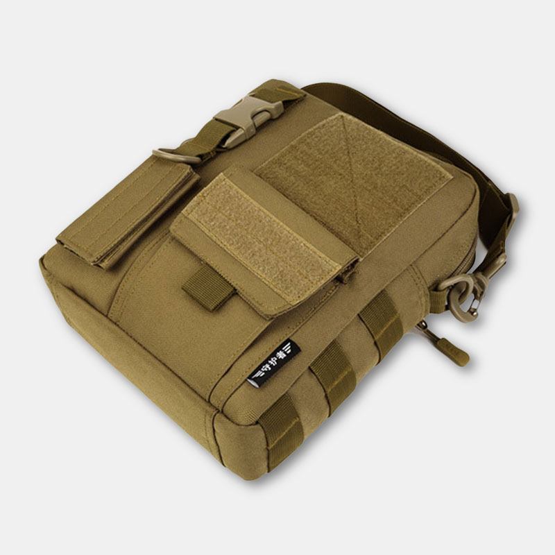 Män Camo Mönster Multifunktion Stor Kapacitet Utomhus Resor Taktisk Väska Crossbody Bag Axelväska Fyrkantig Väska