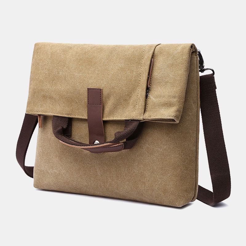 Män Canvas Anti-stöld Vattentålig Vintage Messenger Bag Axelväska Crossbody Bag Handväska