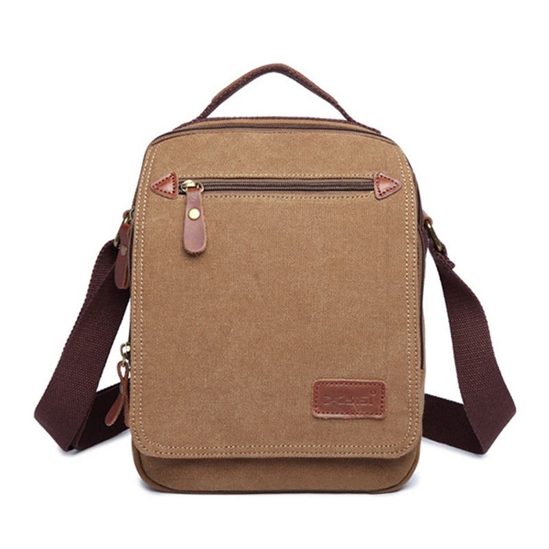 Män Canvas Handväska Ipad Bag Outdoor Crossbody Bag