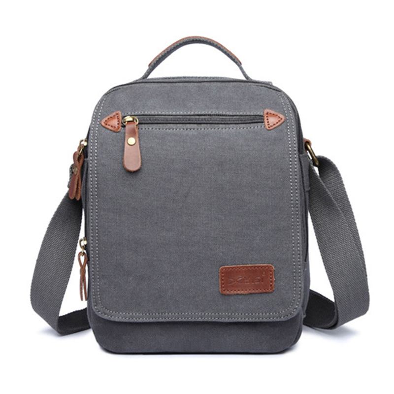 Män Canvas Handväska Ipad Bag Outdoor Crossbody Bag