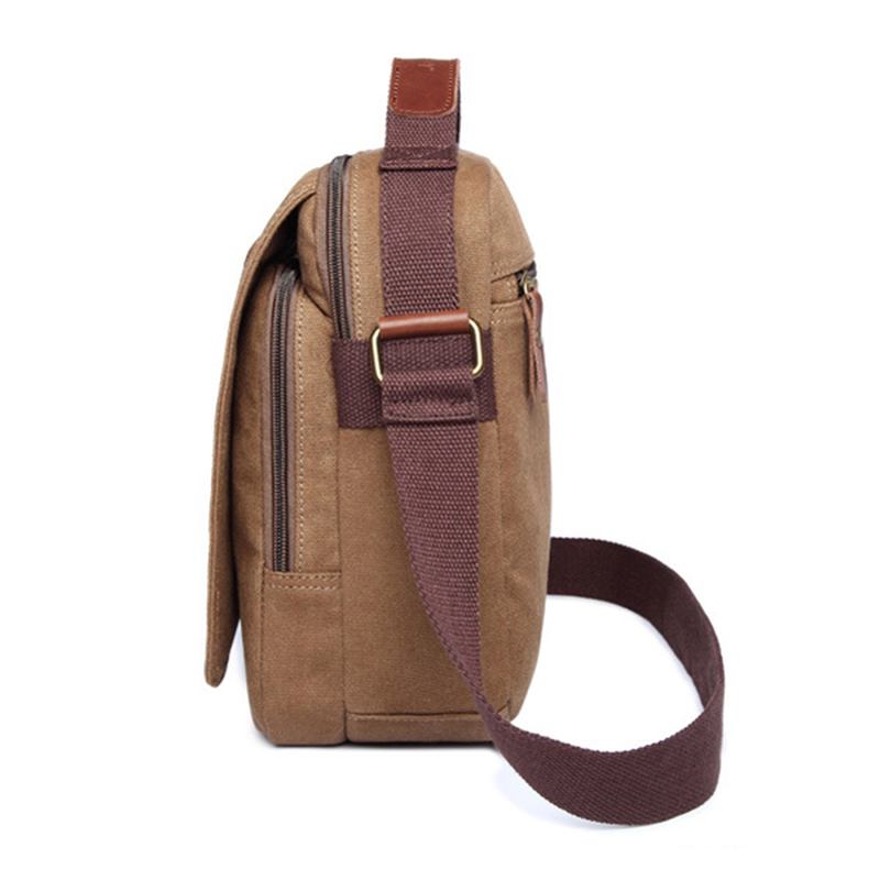 Män Canvas Handväska Ipad Bag Outdoor Crossbody Bag