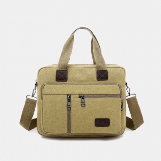 Män Canvas Multi-pocket Stor Kapacitet Anti-theft Crossbody Bag