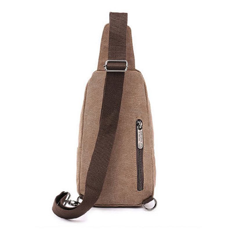 Män Canvas Sling Bag Outdoor Sport Casual Chest Pack Crossbody Swagger Bag