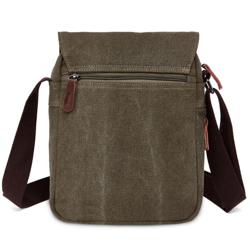 Män Kvinnor Canvas Fritid Multi Pocket Crossboby Bag Kapacitet Axelväska