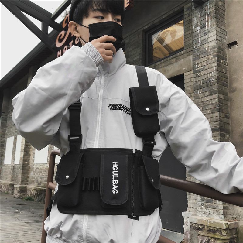 Män Kvinnor Hip-hop Bröstväska Väst Väska Verktygsväska Tactical Bag