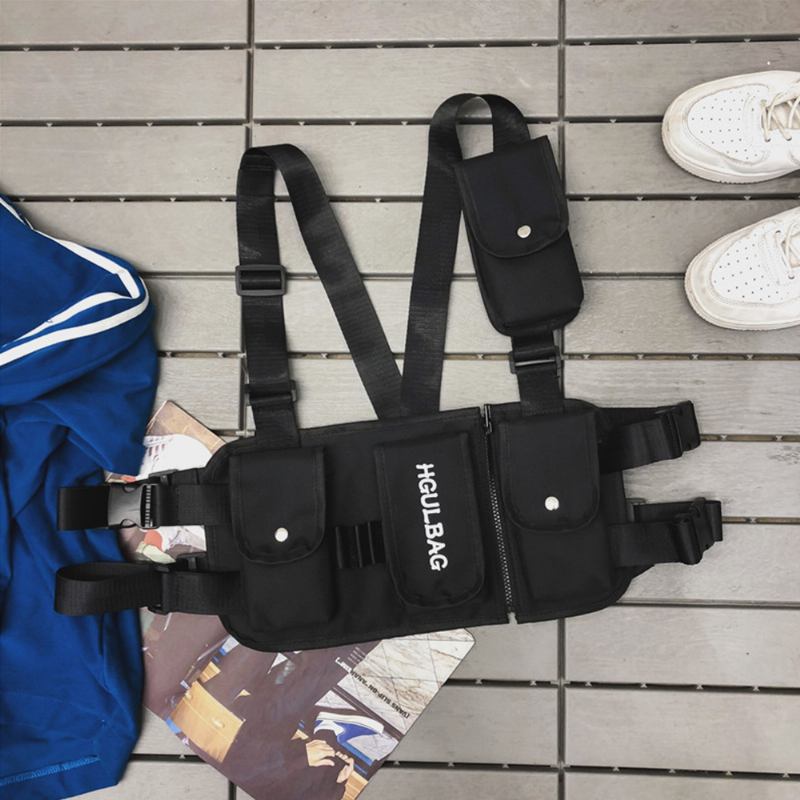 Män Kvinnor Hip-hop Bröstväska Väst Väska Verktygsväska Tactical Bag