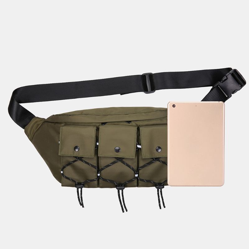 Män Kvinnor Mode Multi-pocket Lättvikts Axelväska Crossbody Bag