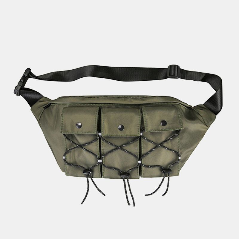 Män Kvinnor Mode Multi-pocket Lättvikts Axelväska Crossbody Bag