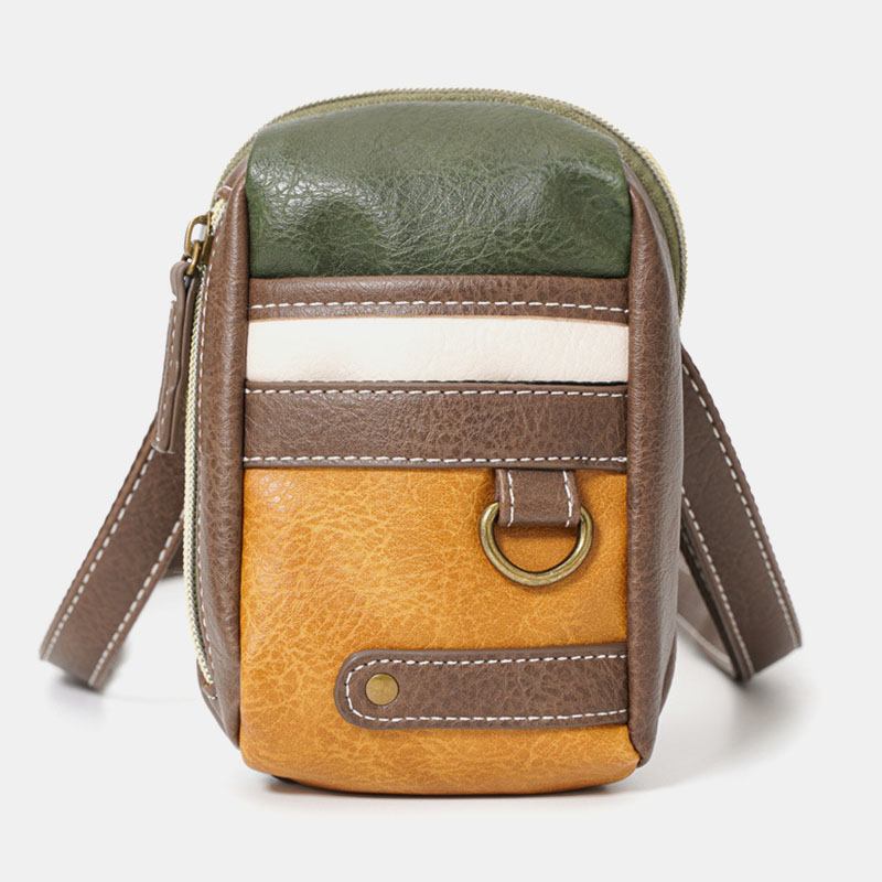 Män Minisömmar Färg Casual Crossbody-väskor Avtagbar Axelrem All-match 6.5 Tums Telefonväska