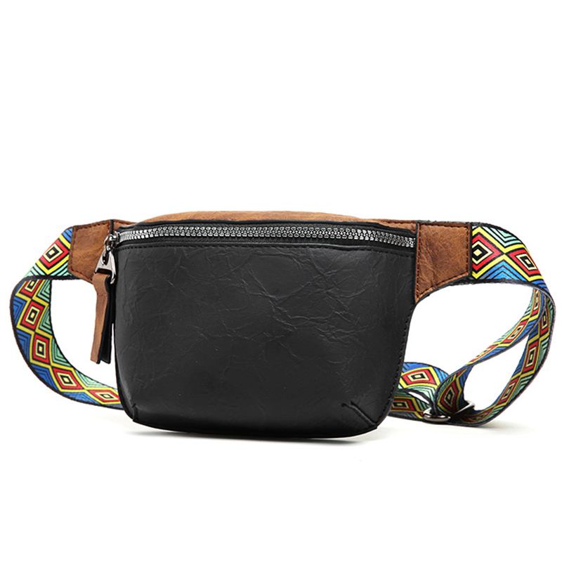 Män Mode Casual Telefonväska Etnisk Rem Hip-hop Chest Crossbody Bag