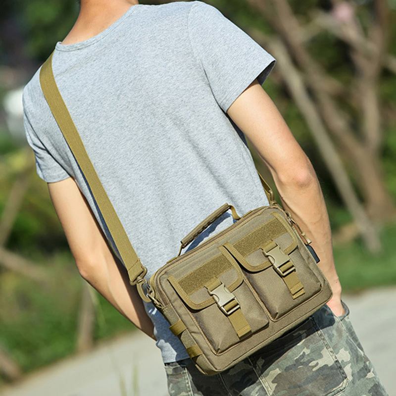 Män Ny Canvas Tactical Camo Casual Crossbody-väska