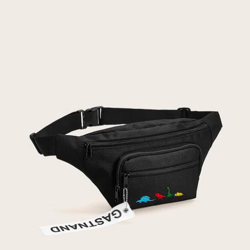 Män Och Kvinnor Oxford Midjeväska Bröstväska Djurbroderi Fanny Pack Kinesisk Stil