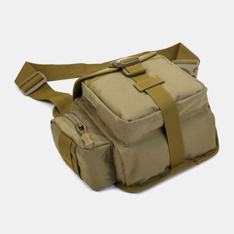 Män Oxford Outdoor Riding Sport Camo Vattentät Crossbody-väska Med Stor Kapacitet Midjeväska Sadelväska