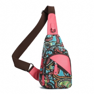 National Floral Summer Light Dam Chest Bag Sling Bag Shoulder Crossbody Bag