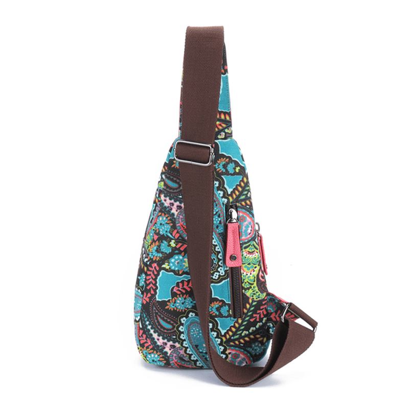 National Floral Summer Light Dam Chest Bag Sling Bag Shoulder Crossbody Bag