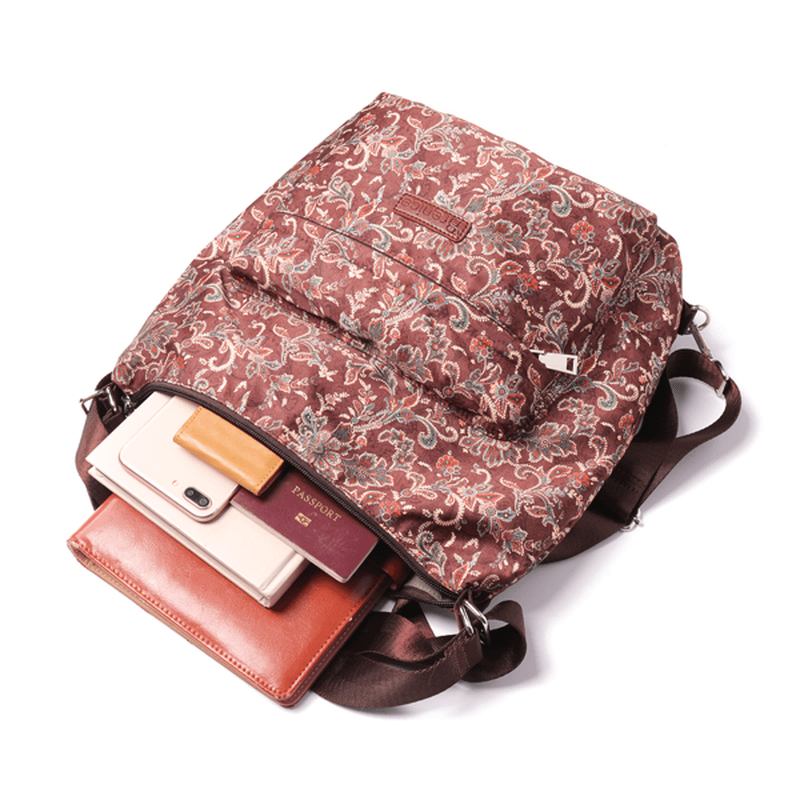 National Floral Travel Kvinnor Ryggsäck Crossbody Bag