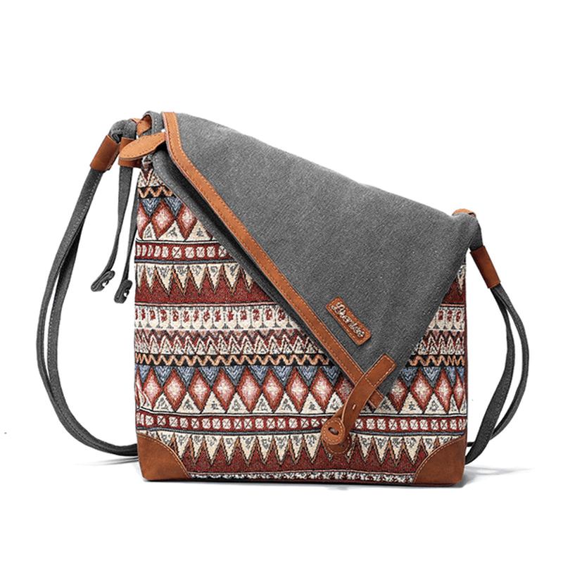 National Med Tryck Canvas Retro Bohemia Crossbody Bag