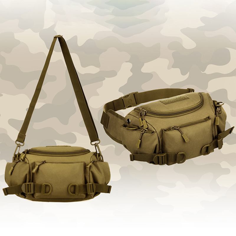 Nylon Outdoor Tactical Midjeväska Camping Fanny Pack Military Messenger Bags För Män