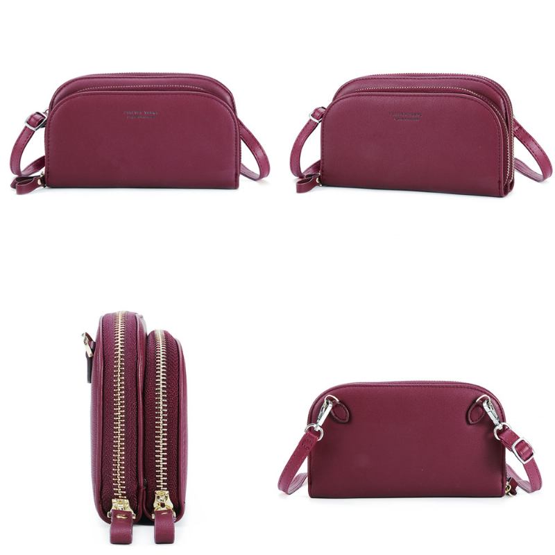 Pierre Loues Kvinnor Solid 8 Card Slot Card Bag Multi-slot Telefonväska Fritid Crossbody Bag