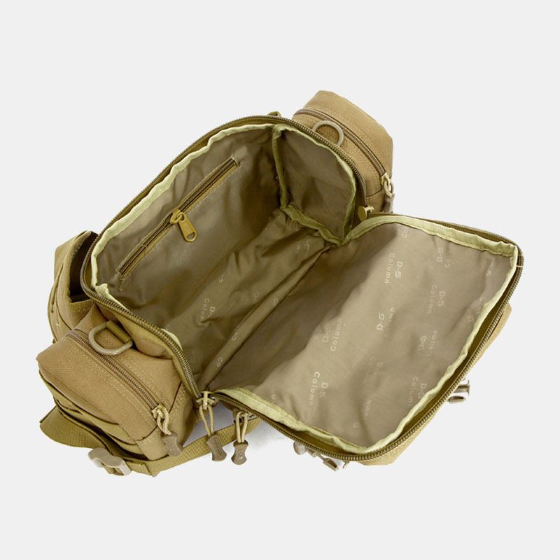 Unisex Nylon Taktisk Kamouflage Utomhus Ridning Multi-carry Tooling Bag Crossbody Bag Midjeväska