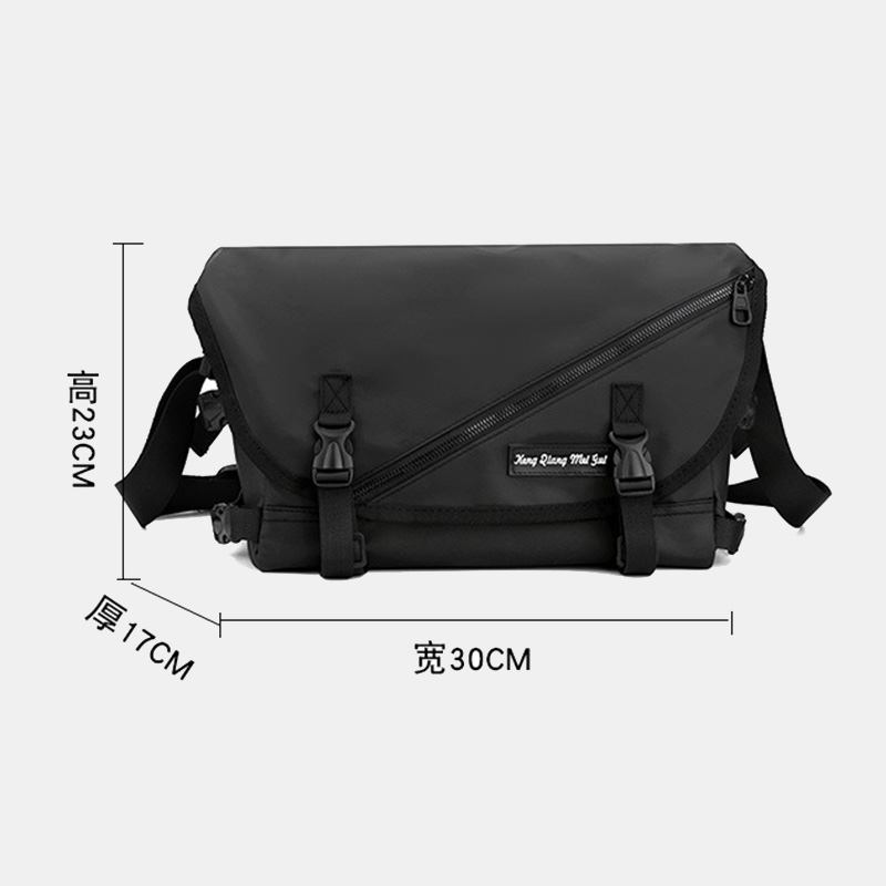 Unisex Stor Kapacitet Rygg Stöldskyddsficka Crossbody-väskor Minimalistiskt Spänne Nylon Messenger Bag Axelväska