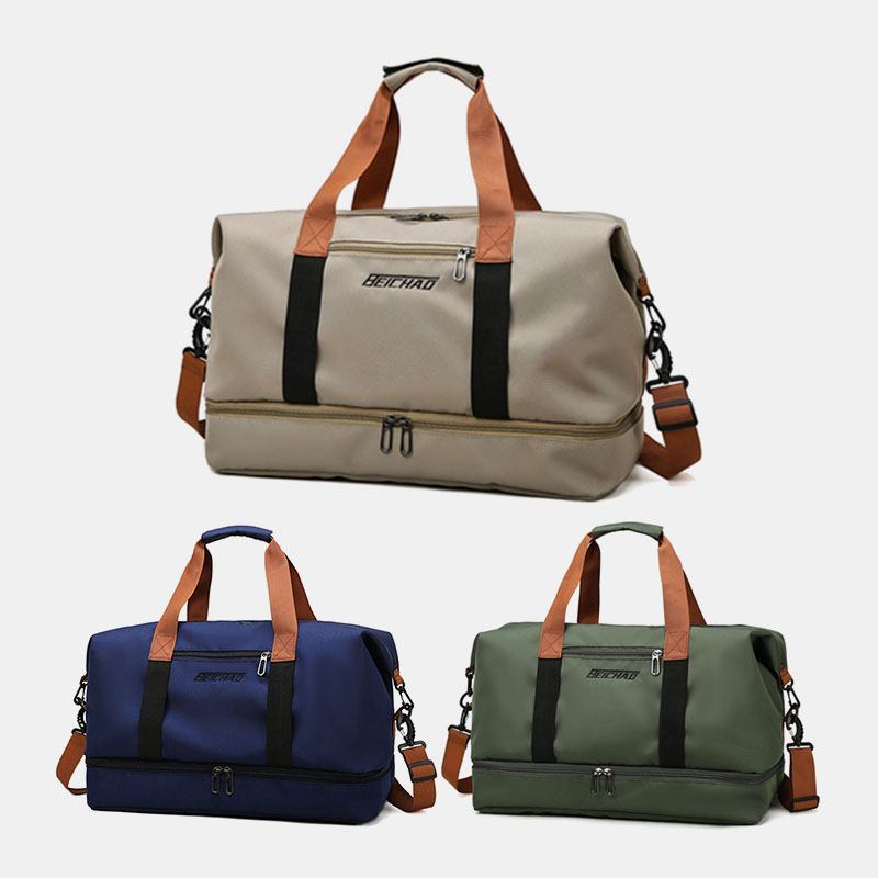 Unisex Tvålagers Crossbody-väska Med Stor Kapacitet 32l Oxford Multi-fickor Vattentät Handväska Sommarresor