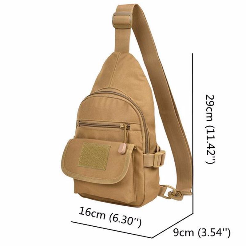 Vattentät Nylon Crossbody Bag Outdoor Axelväska Casual Chest Bag För Män