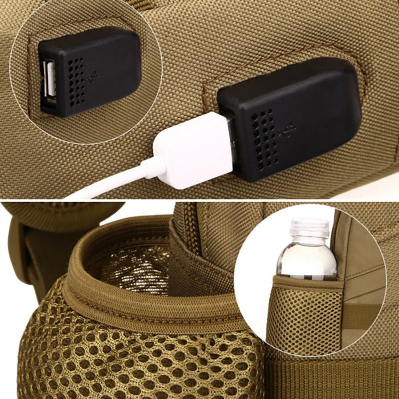 Vattentät Usb-laddning För Män Multifunktionell Crossbody-väska